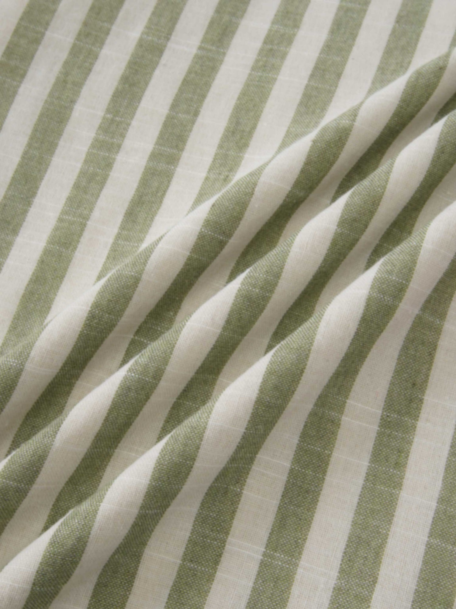 Faux Wrap Stripe Skirt-Green/Cream