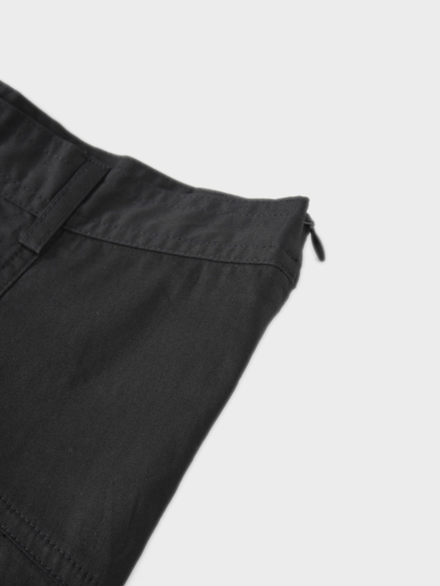 Cotton Yoke Circle Skirt-Black