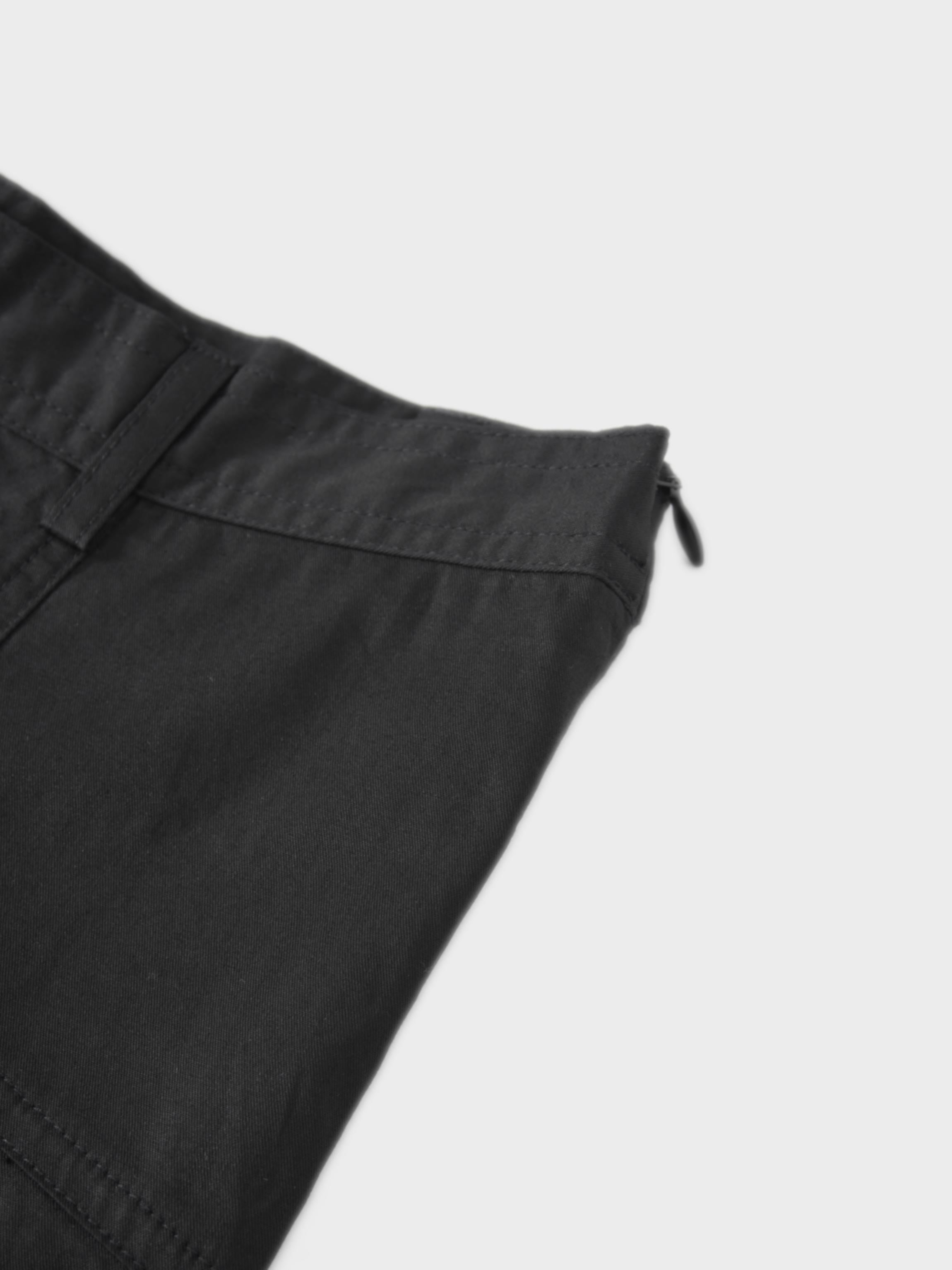 Cotton Yoke Circle Skirt-Black