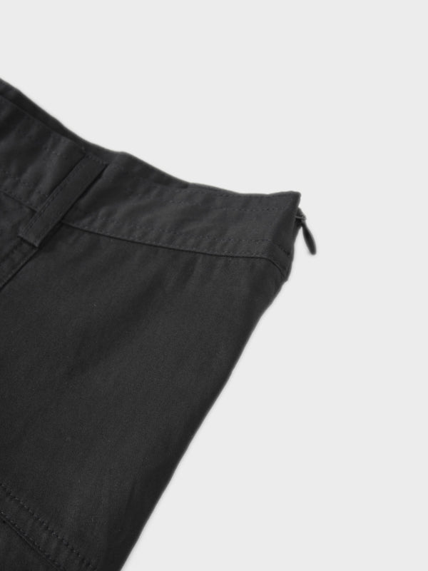 Cotton Yoke Circle Skirt-Black