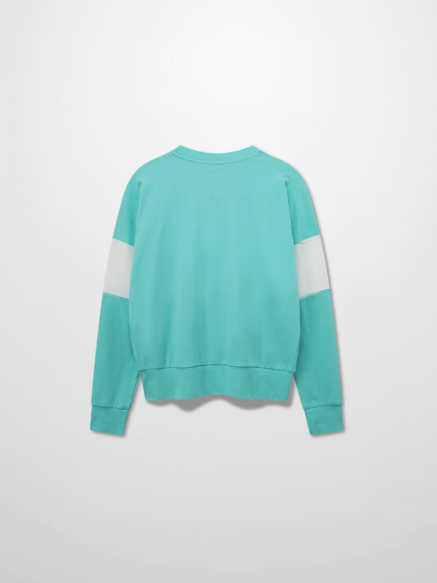 Wide Stripe Bomber-Aqua/White
