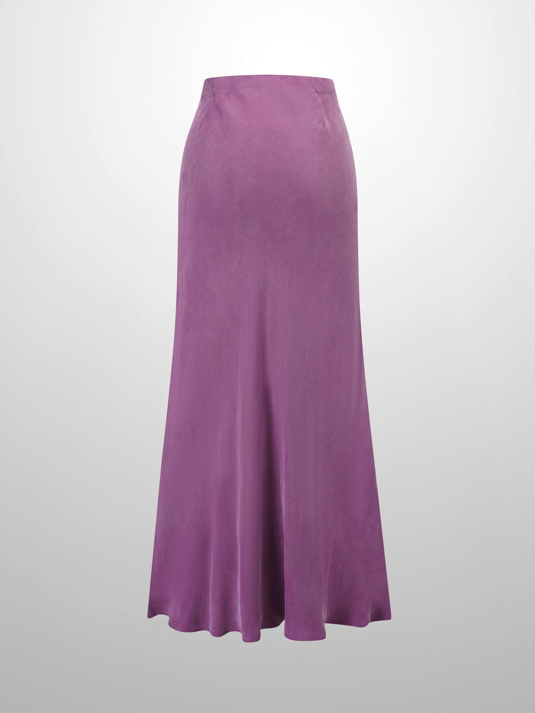 Cupro Slip Skirt-Eggplant