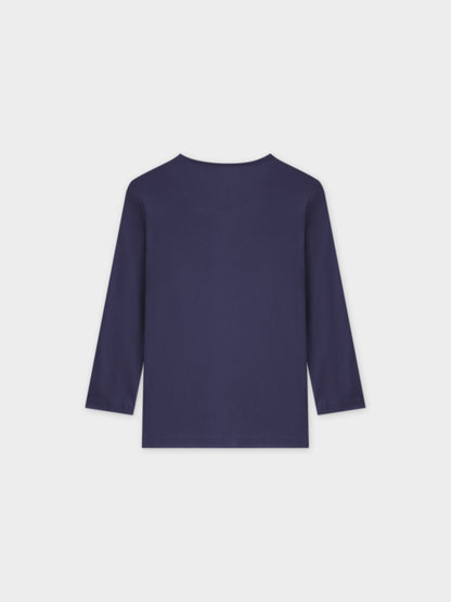 BASIC HIGH V TEE 3Q-NAVY