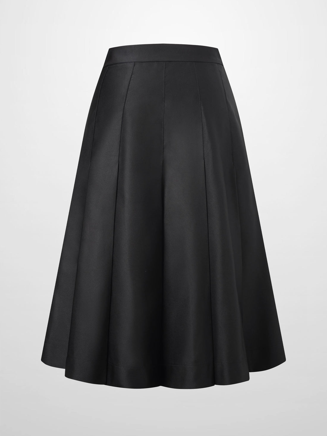 Lux Satin Pleated Skirt 26&quot;-Black
