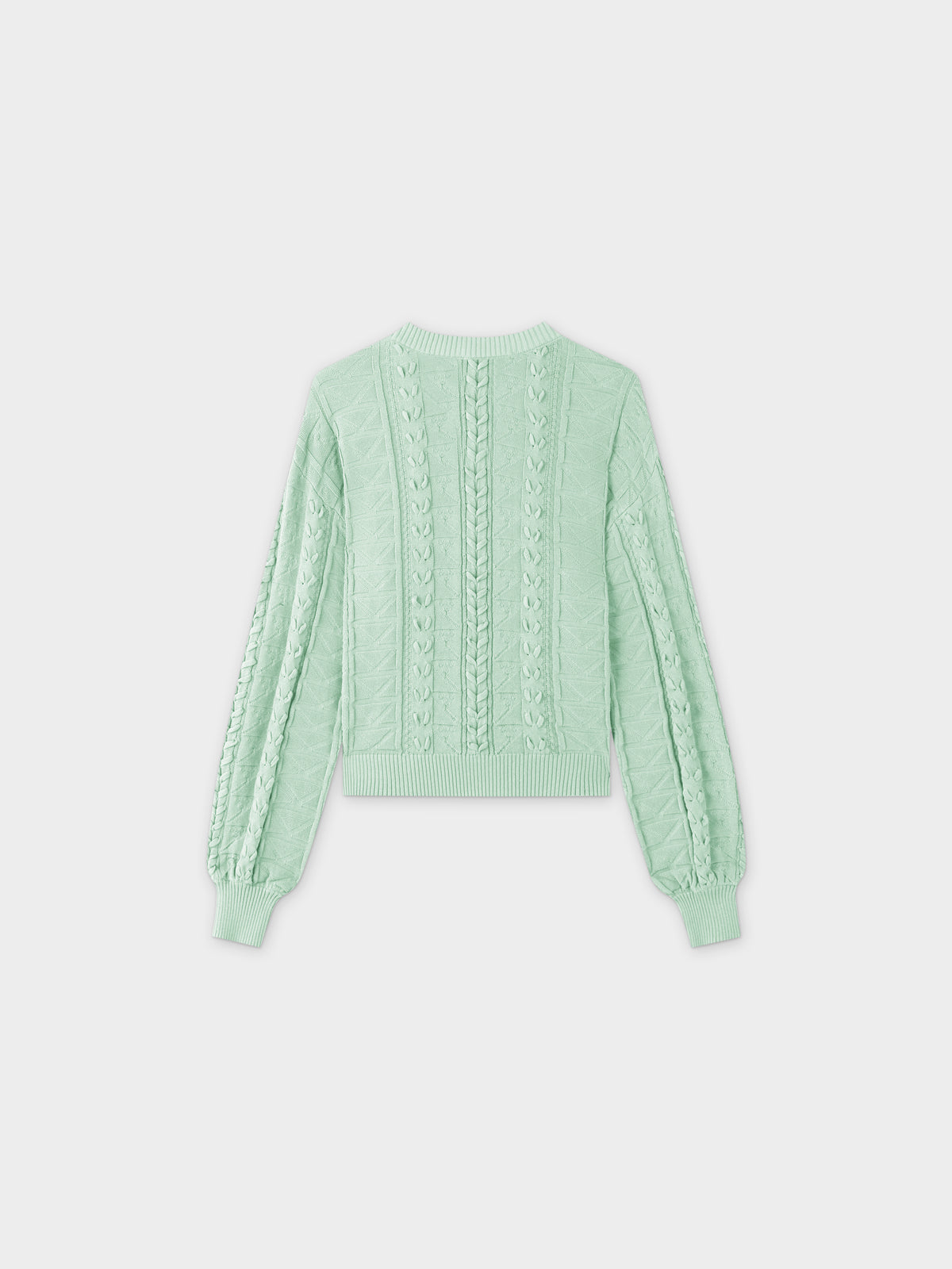 Cross Stitch Sweater-Mint