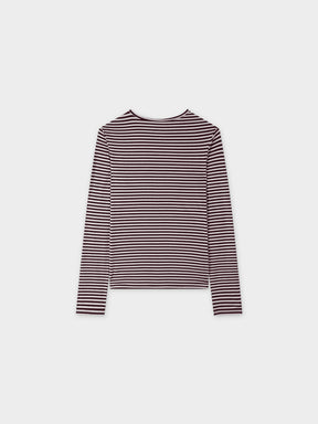 Camiseta Thin Stripe High V-Granate/Blanco