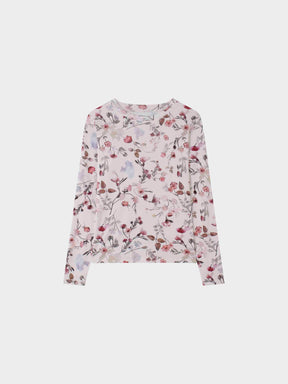 Basic Printed T-shirt-Soft Floral