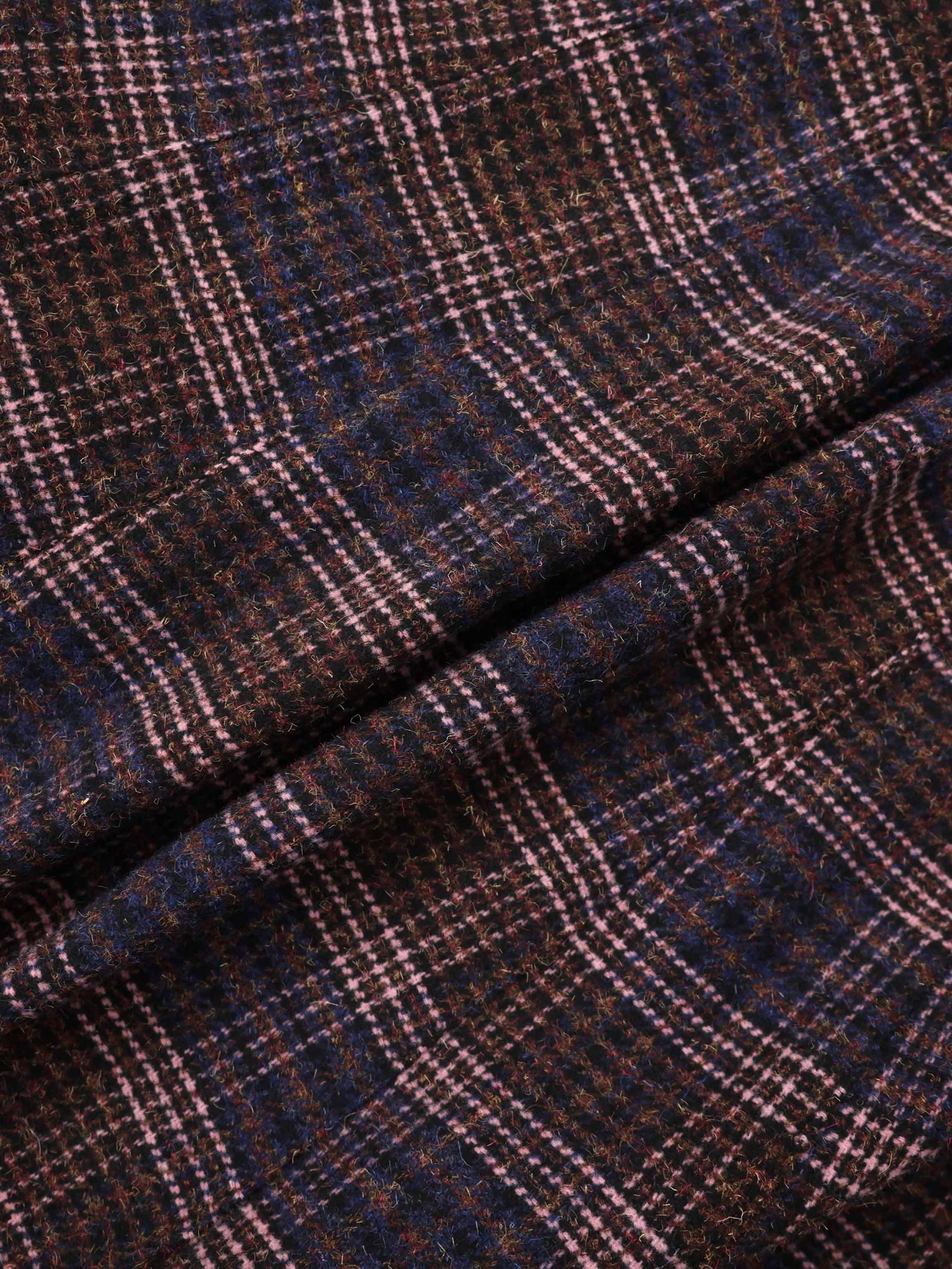 Plaid Yoke Circle Skirt - Brown/Pink Plaid