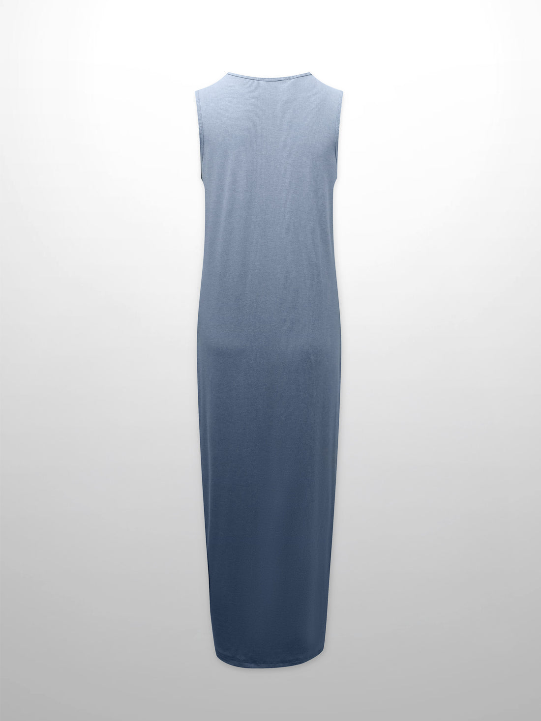Ribbed Sleeveless Maxi Dress-Heathered Blue