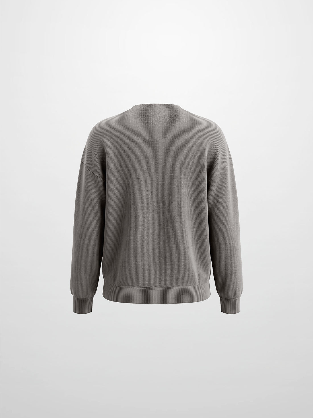 Thin Knit Center Cable Sweater - Warm Taupe