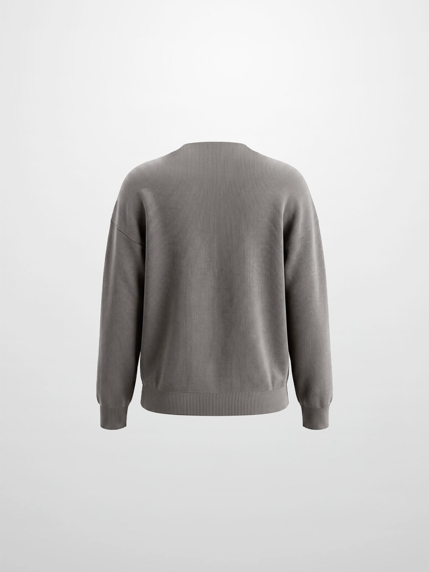 Thin Knit Center Cable Sweater - Warm Taupe