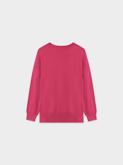 Oversized Lightweight Sweater-Pink