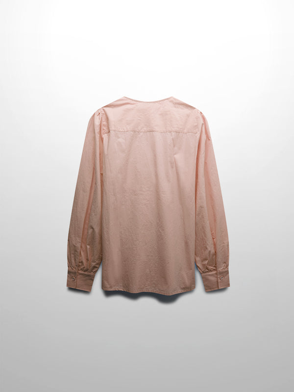 Asymmetrical Ruffle Blouse-Rose Pink