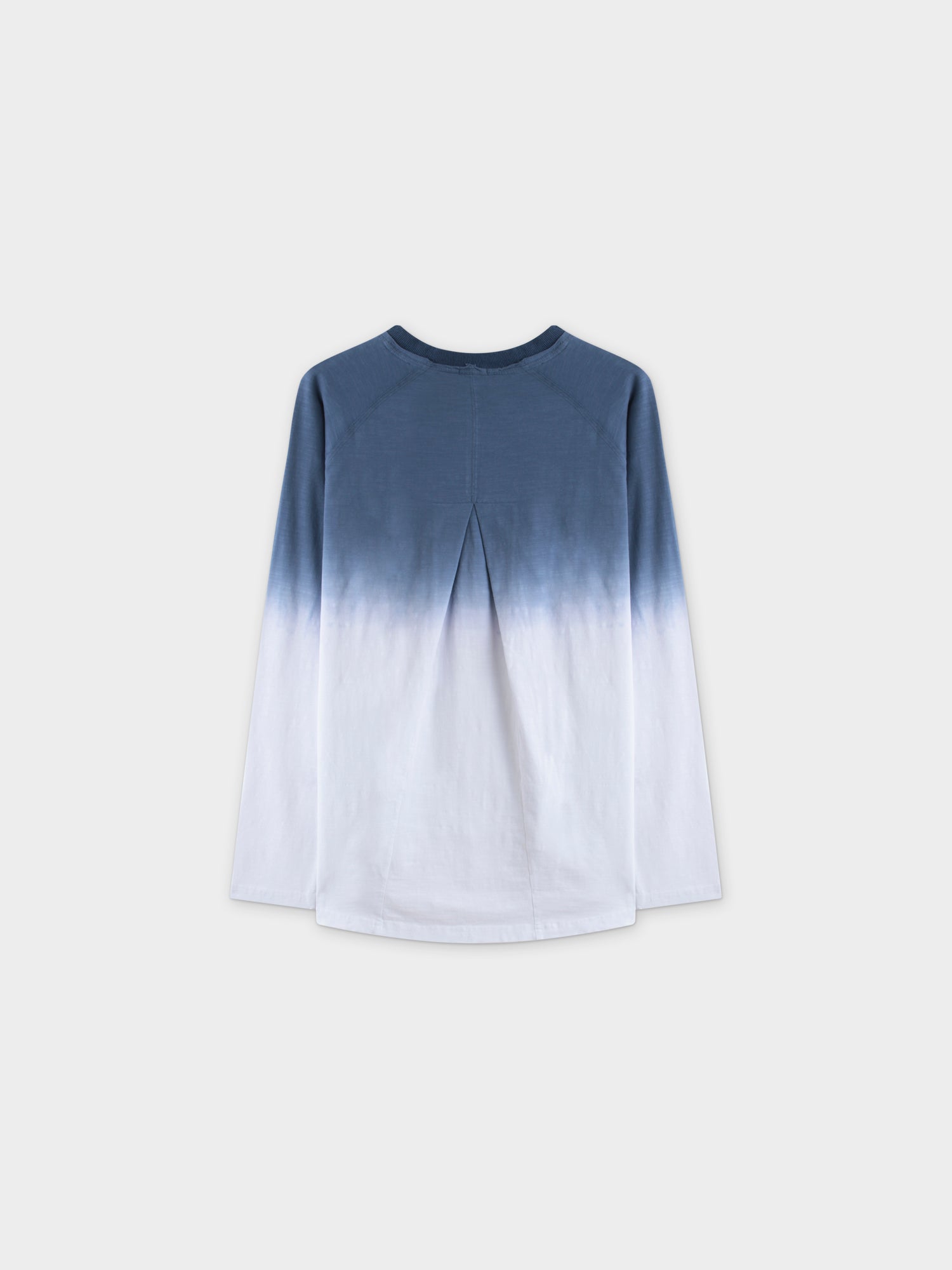 OMBRE PLEAT BACK TEE-BLUE