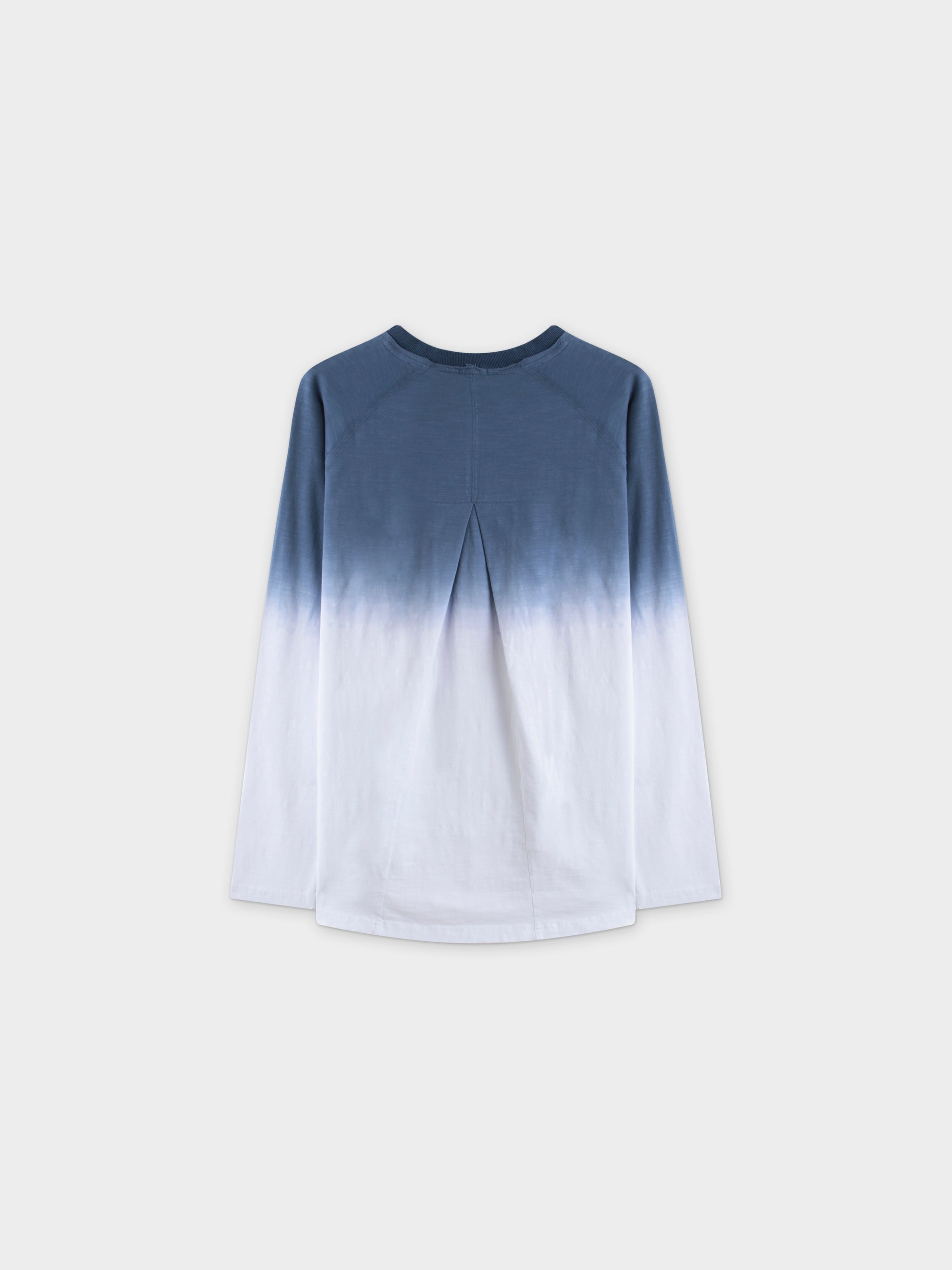 CAMISETA OMBRE PLEAT BACK-AZUL