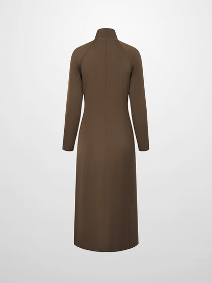 Center Ruffle Dress - Bronze