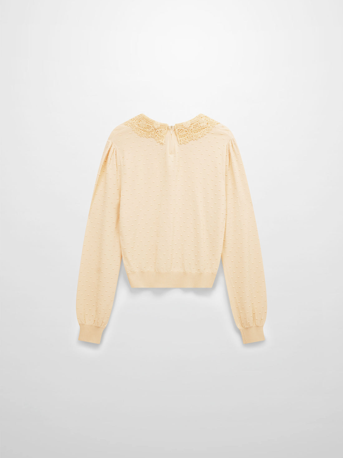 Crew Neck Pebbled Sweater-Bone