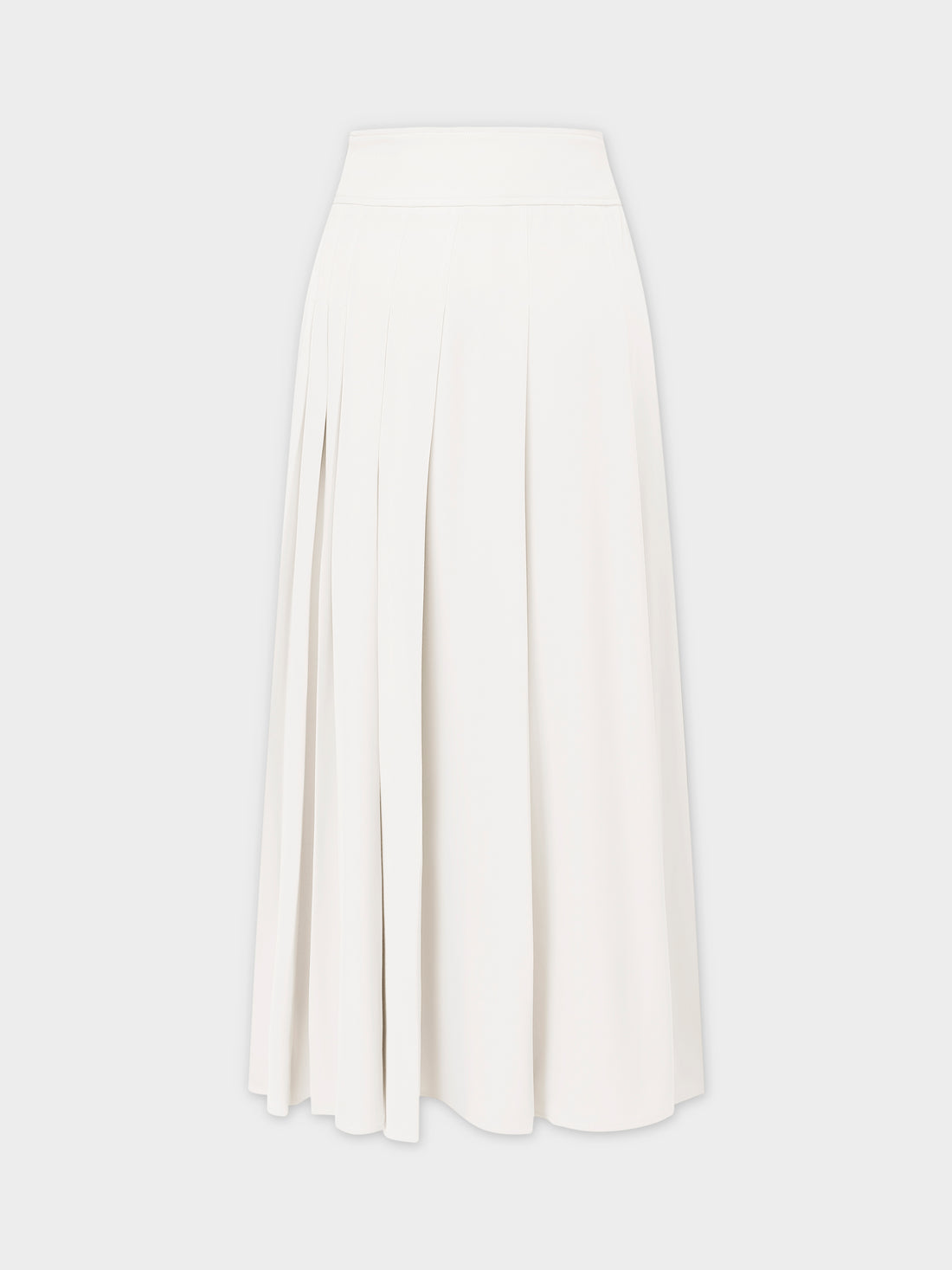 Yoke Pleated Skirt 37&quot;-White