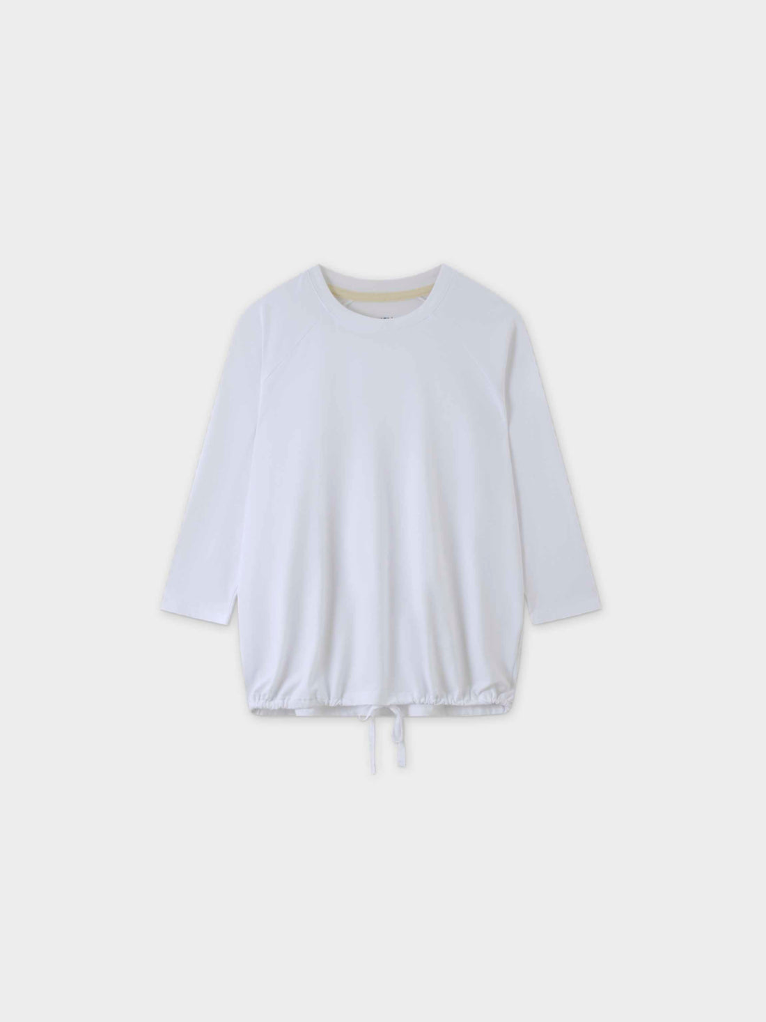 DRAWSTRING TEE-WHITE