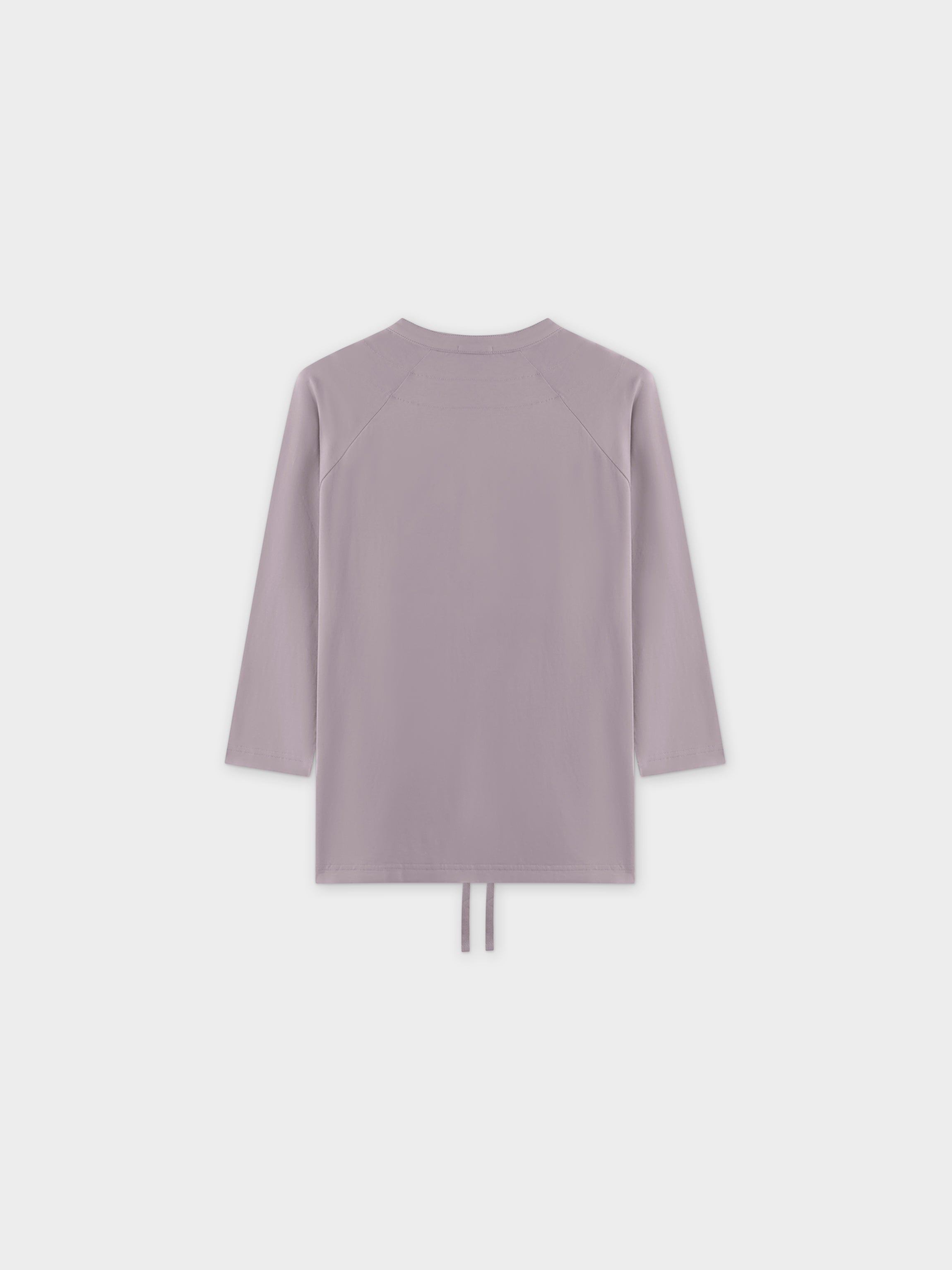 HENLEY DRAWSTRING TEE-LILAC