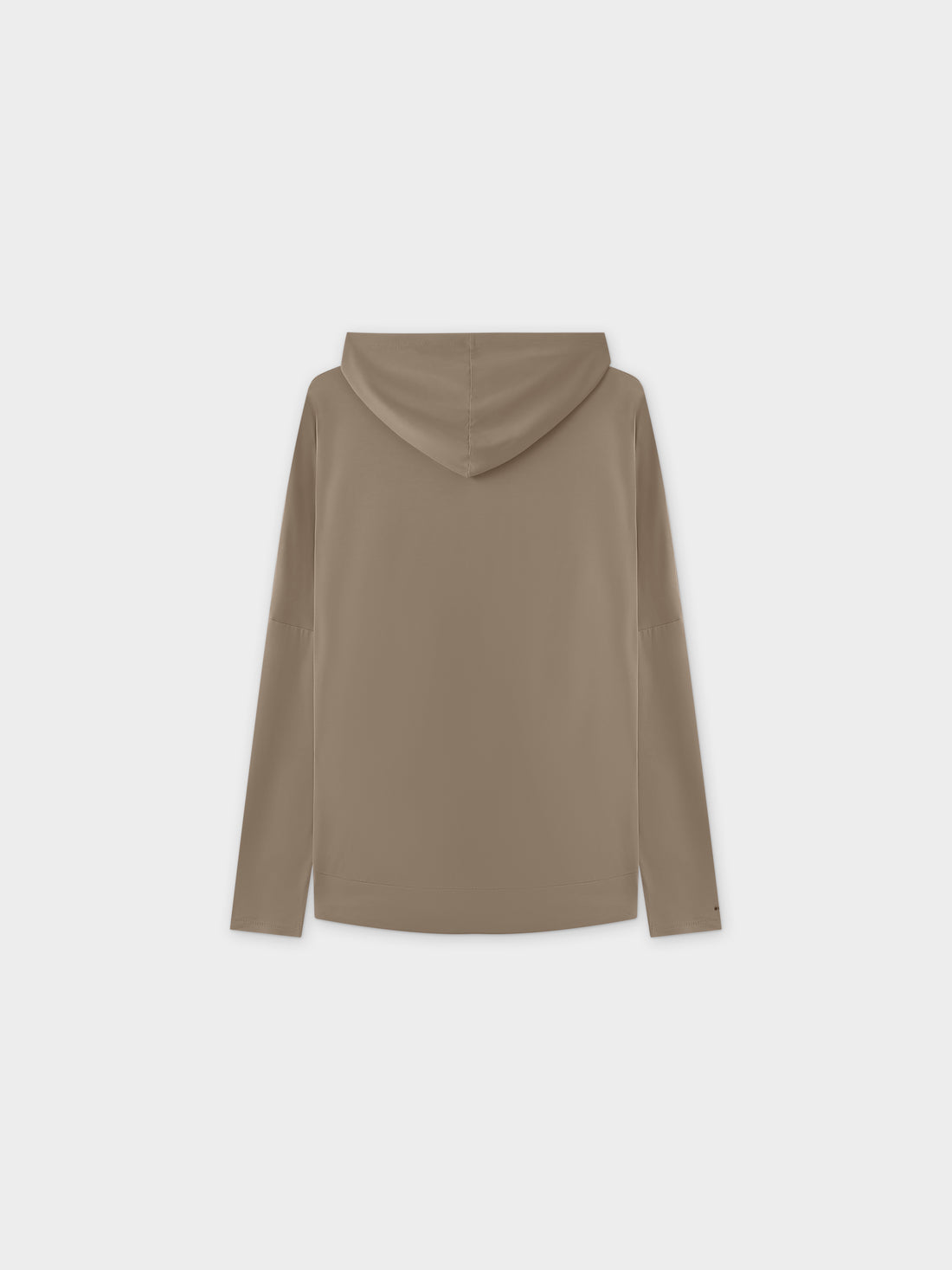 SUDADERA CON CREMALLERA Y CAPUCHA-TAUPE