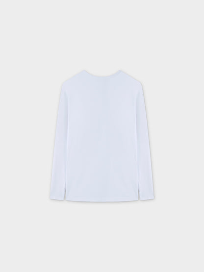 RIB DOLMAN V TEE-WHITE