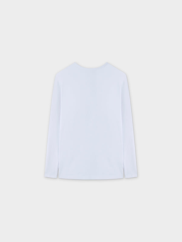 RIB DOLMAN V TEE-WHITE