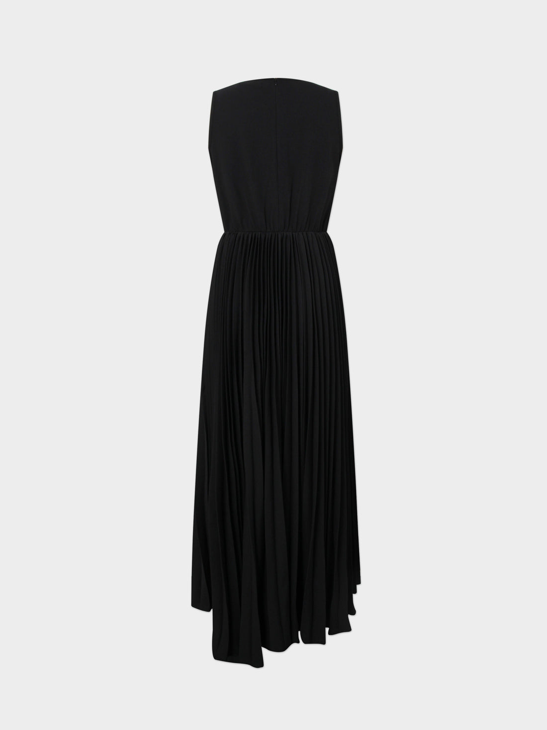 Pleated Slip Dress-Black