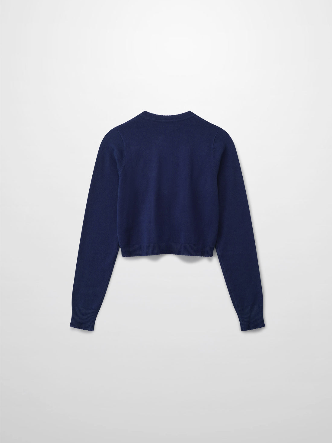 Embellished Cluster Crop Cardigan-Navy
