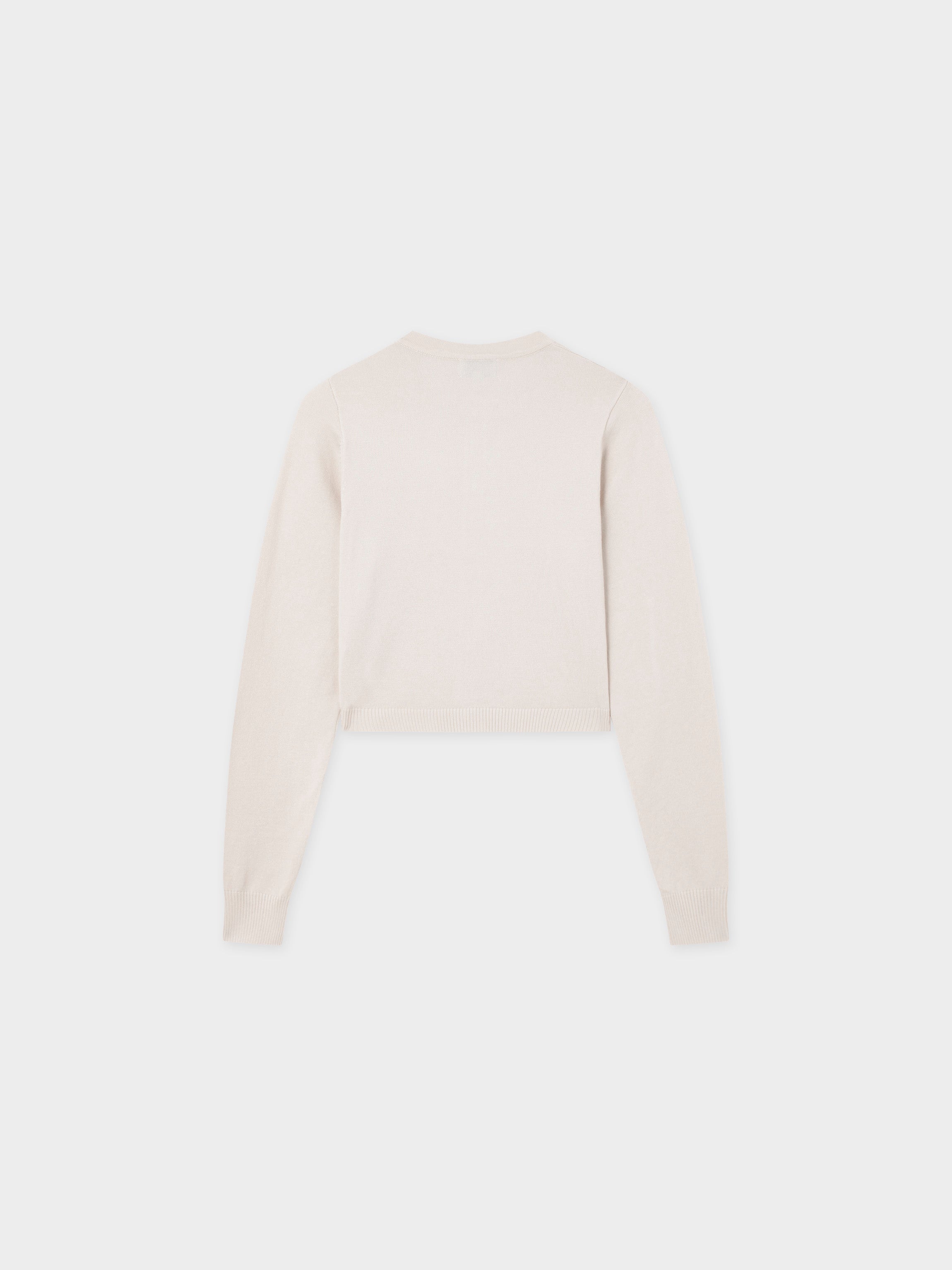 Solid Crew Crop Cardigan-Ivory