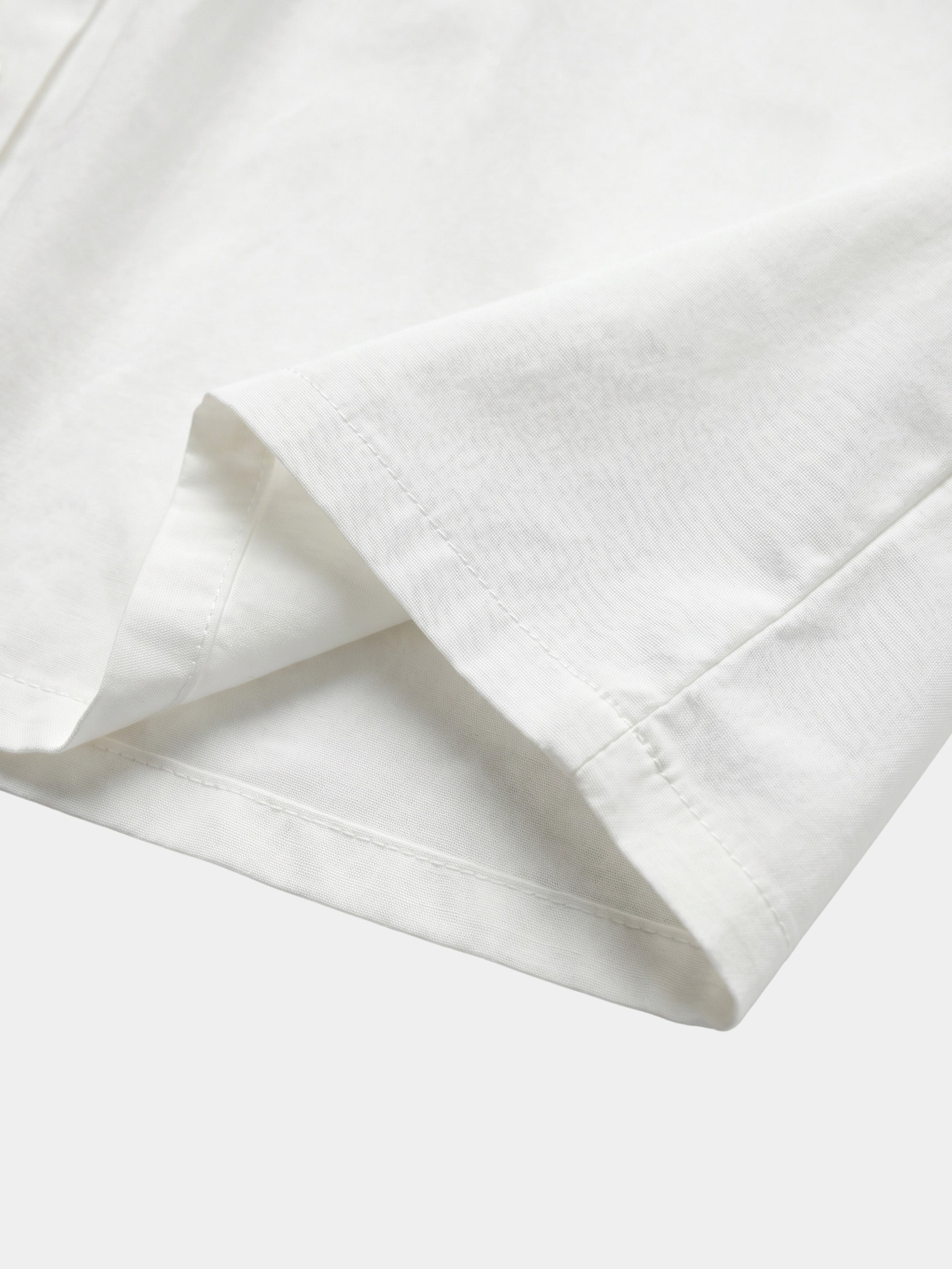 Ruffle Collar Pintuck Pleat Blouse-White