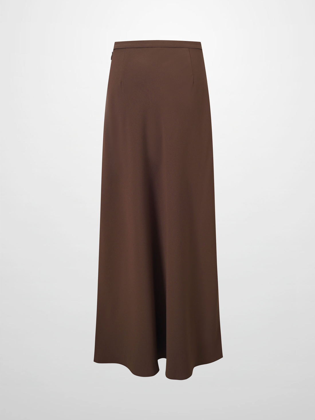 Crepe Flare Skirt-Brown