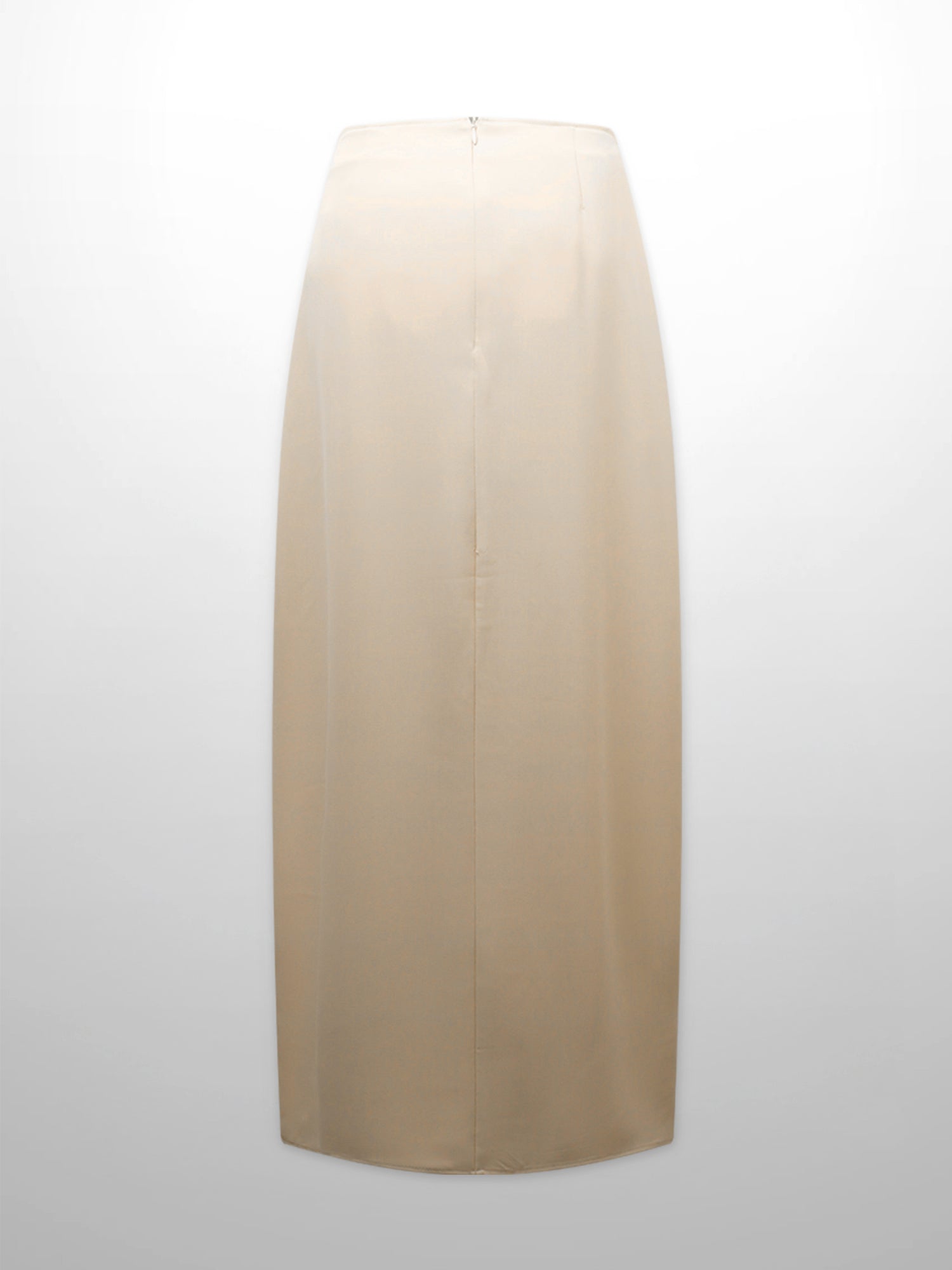 Ring Detail Faux Wrap Skirt-Cream