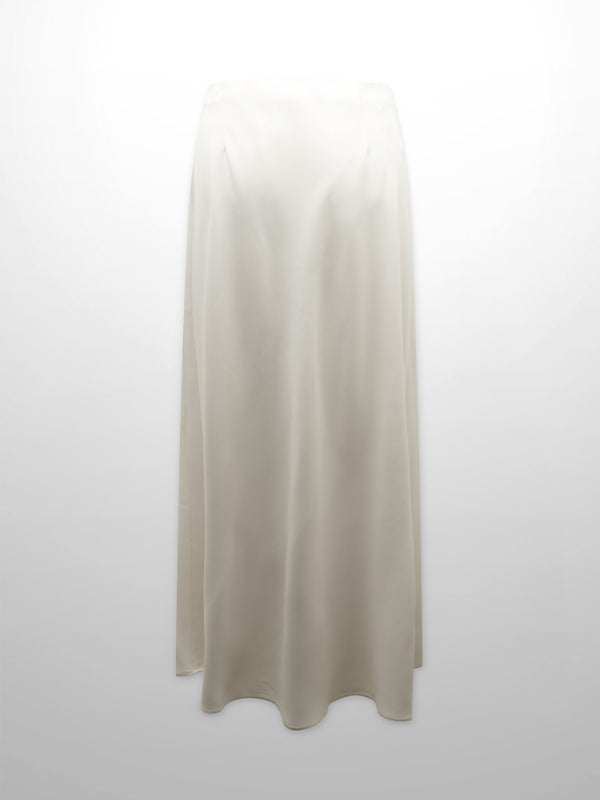 Crepe Slip Skirt-Ivory