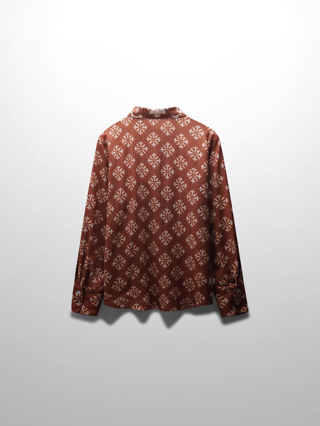 Printed Linen Blend Blouse-Geo Medallion