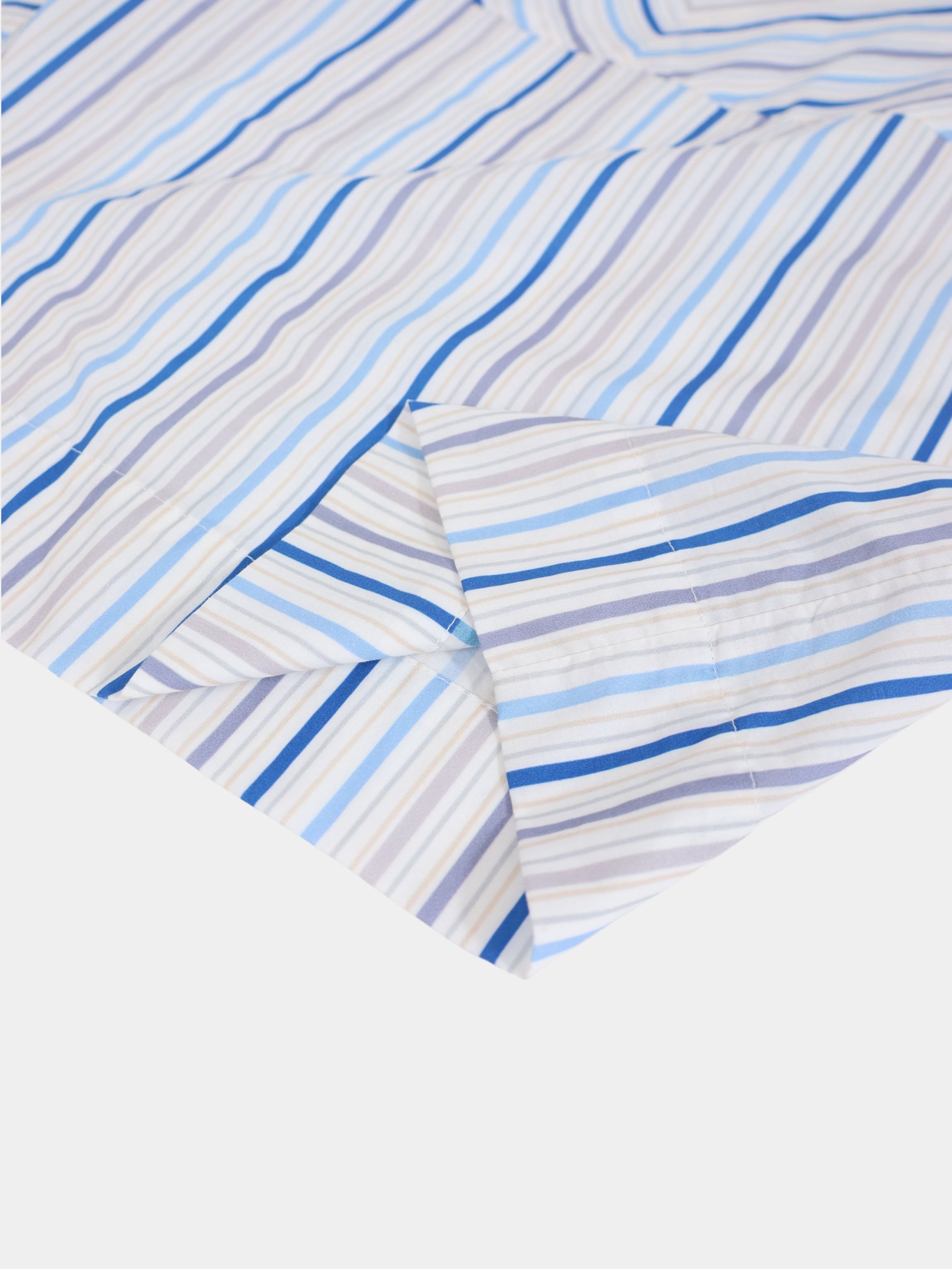 Belted Wide Sleeve Dress-Blue Stripe