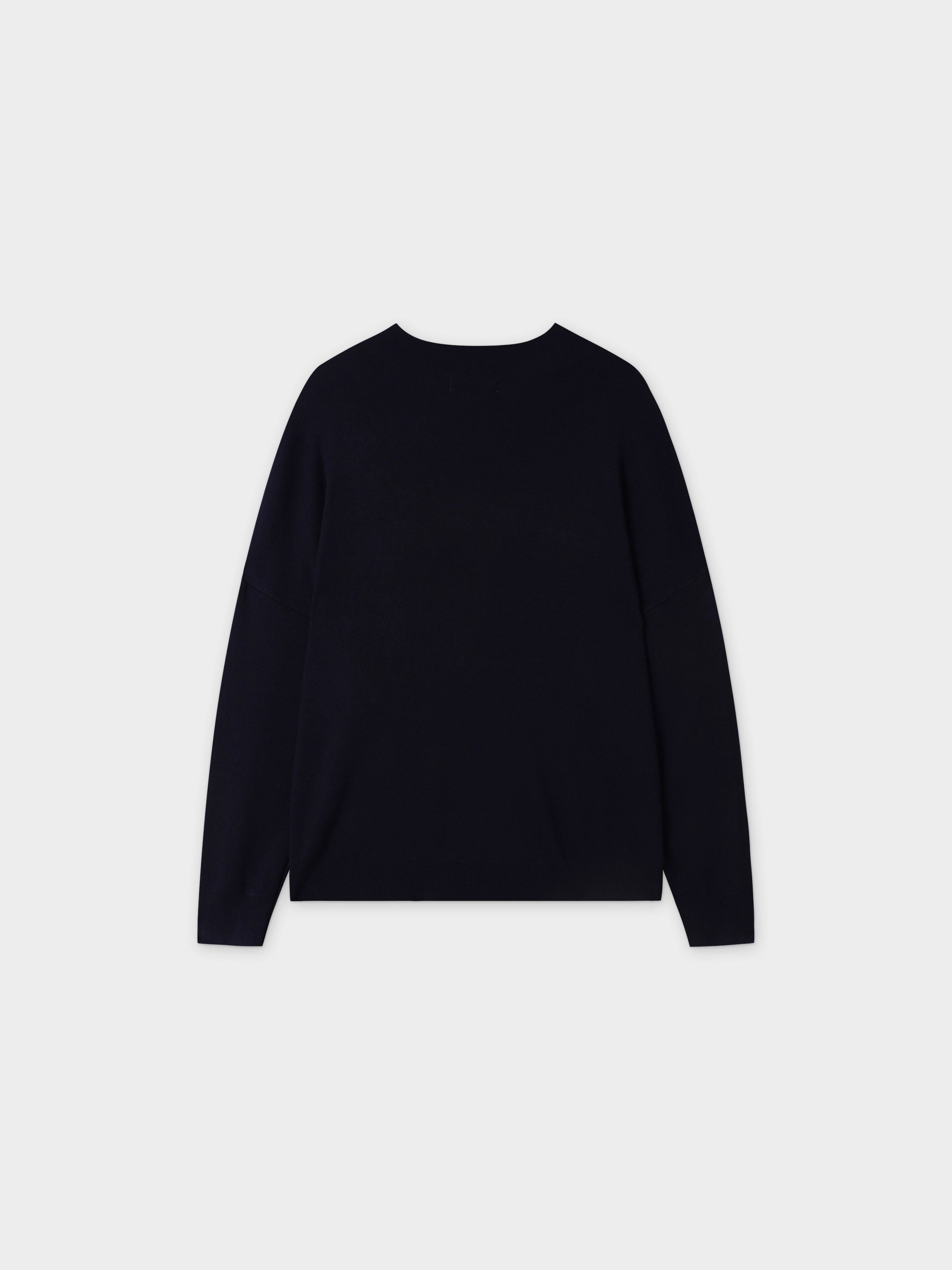 Oversized Soft Knit Sweater-Navy