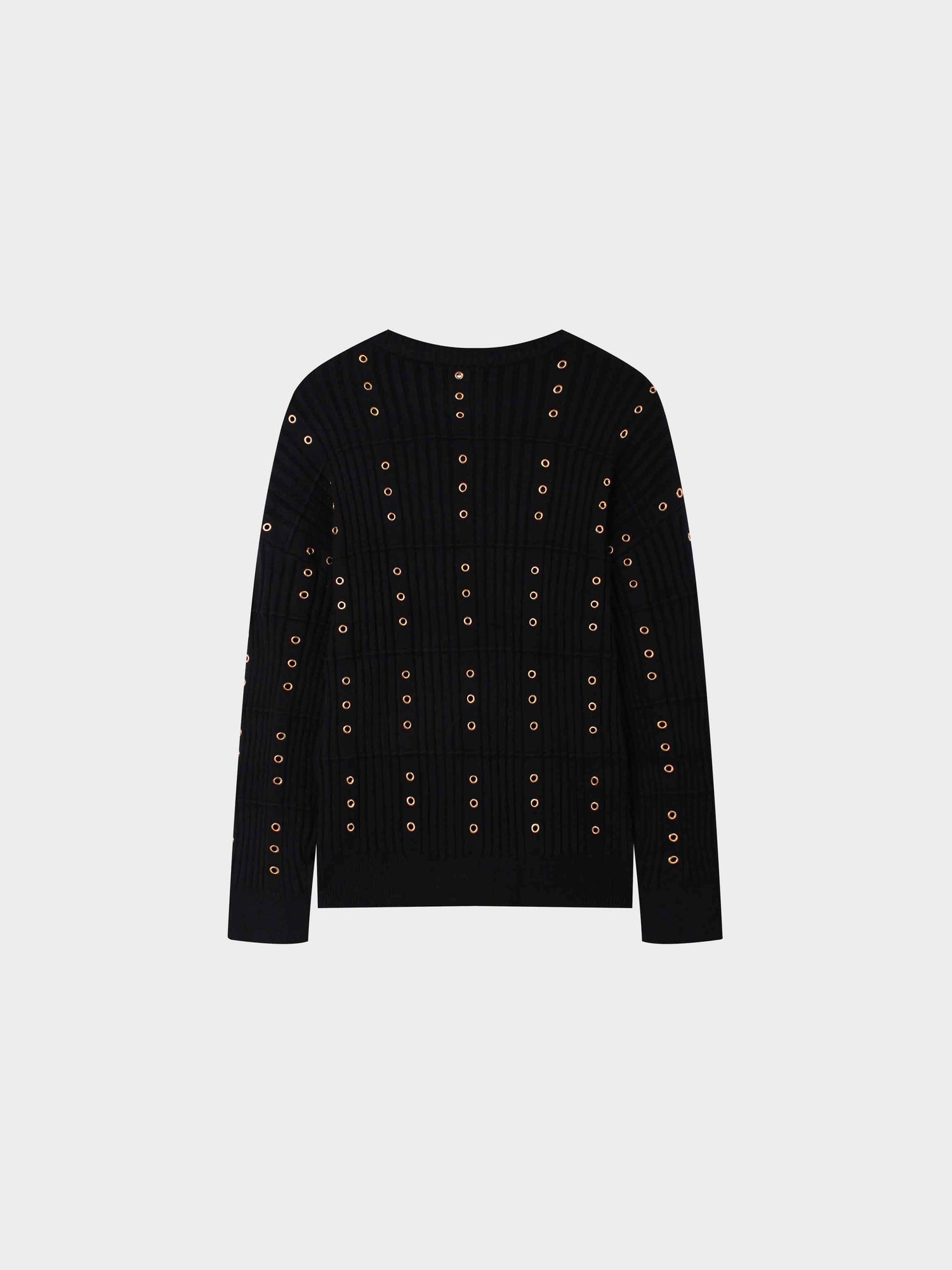 Grommet Sweater-Black