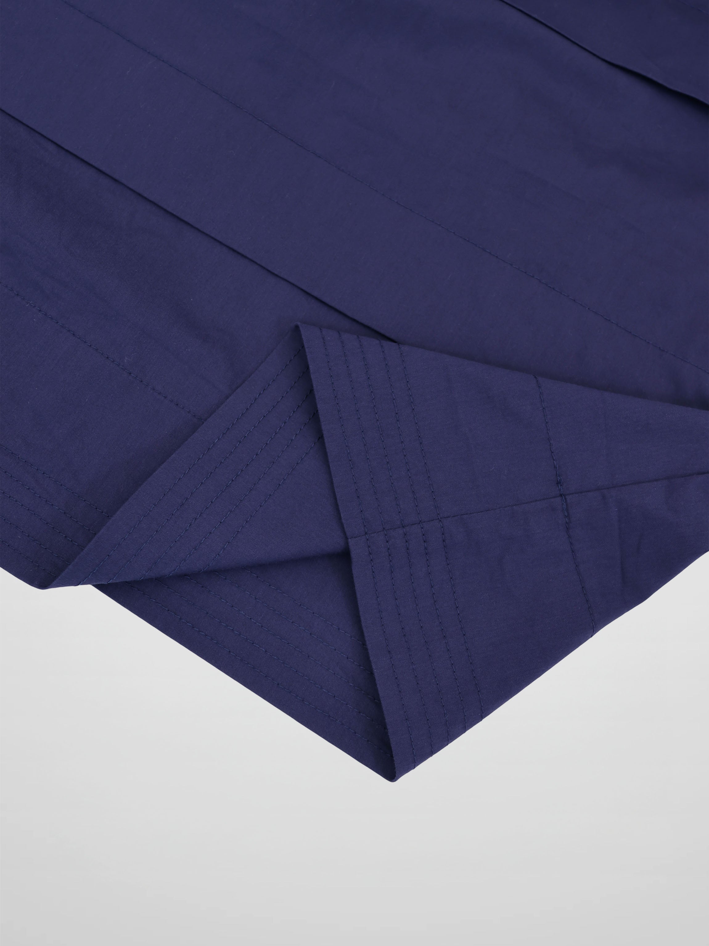 Pintuck Pleat Dress-Navy