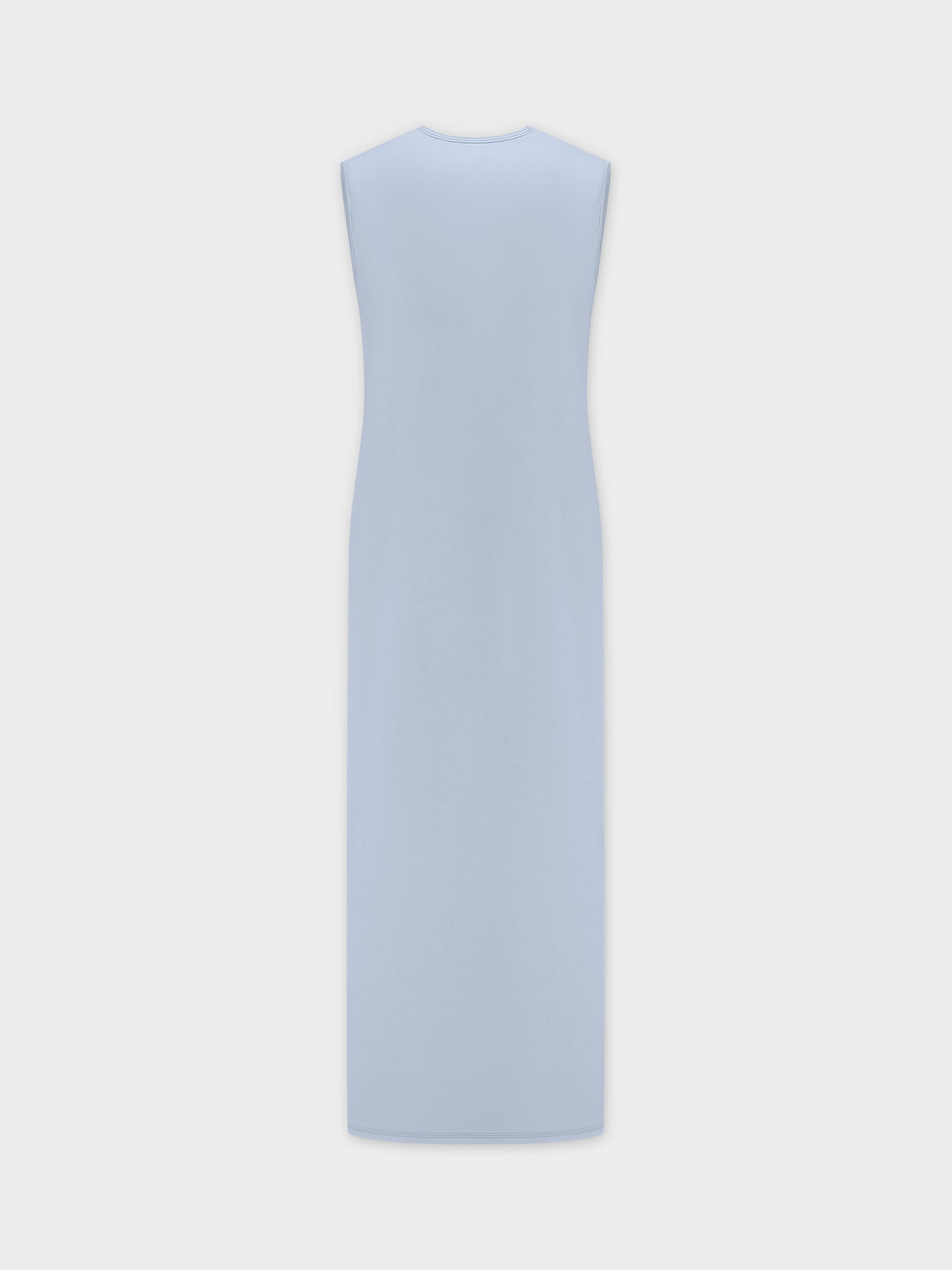 Basic T-Shirt Slip Dress-Light Blue