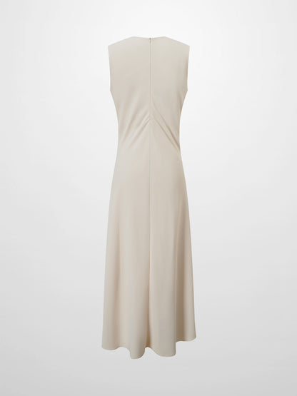 Crepe Slip Dress-Ivory