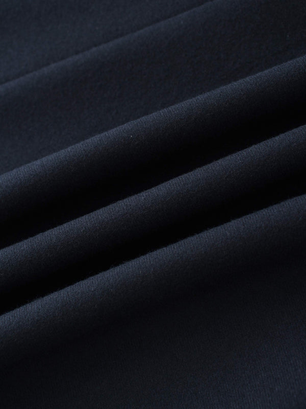 Basic A-Line Seamed Short Skirt-Navy