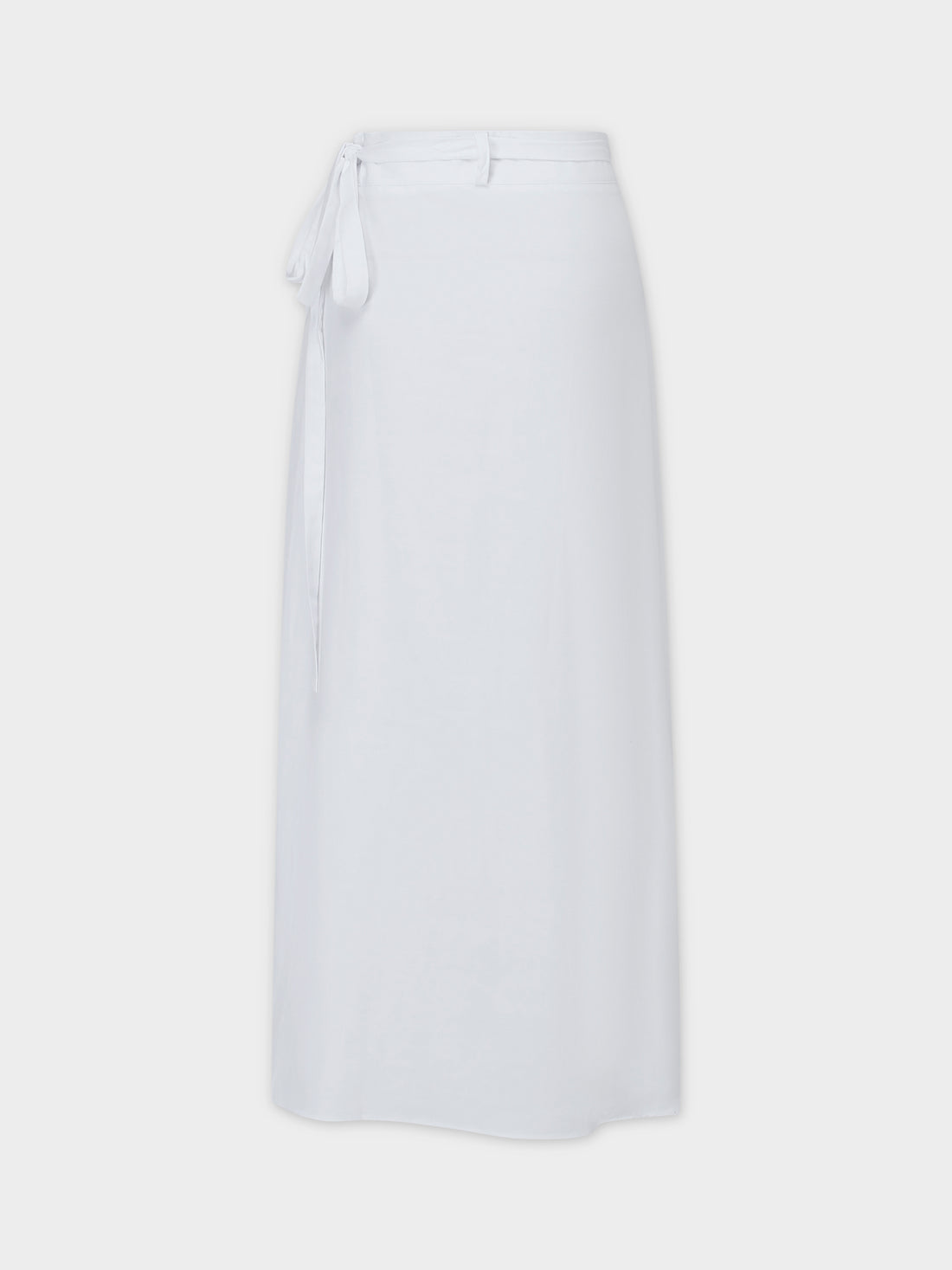 Linen Wrap Skirt-White