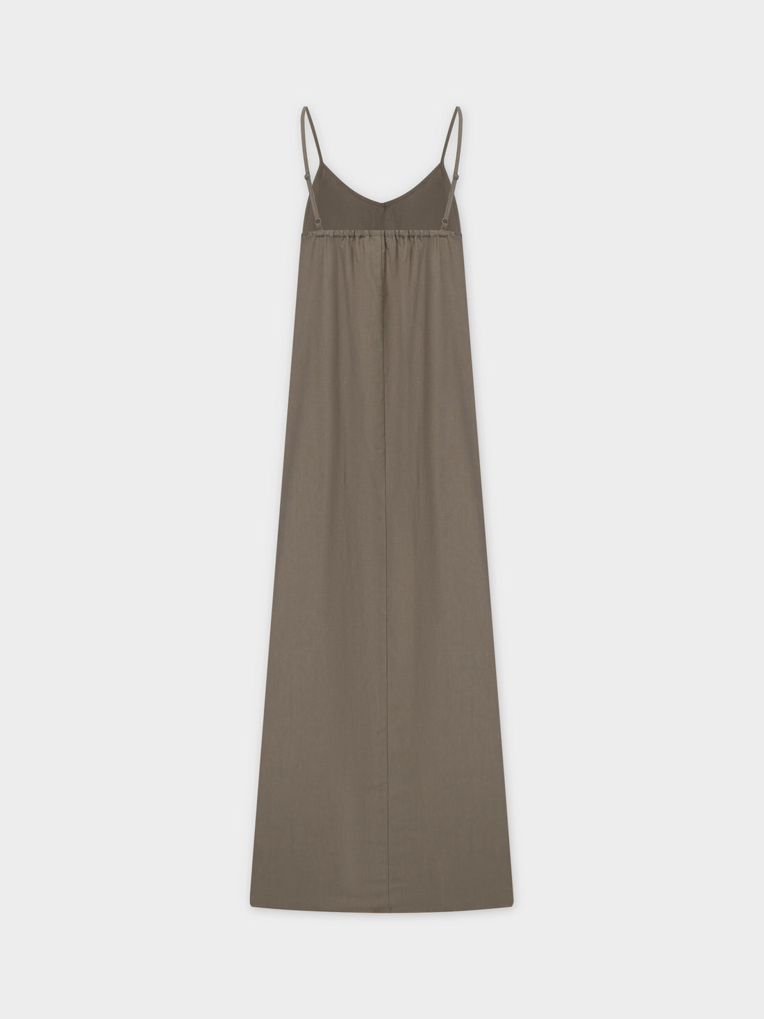 Linen Slip Dress-Olive