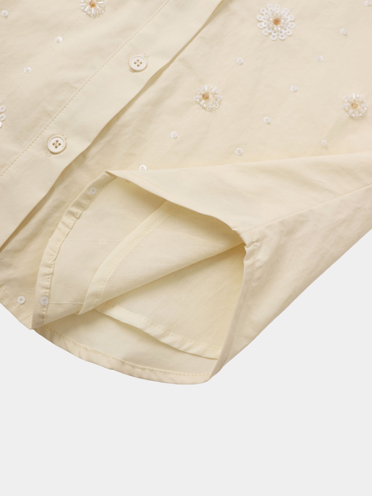 Embellished Blouse-Cream