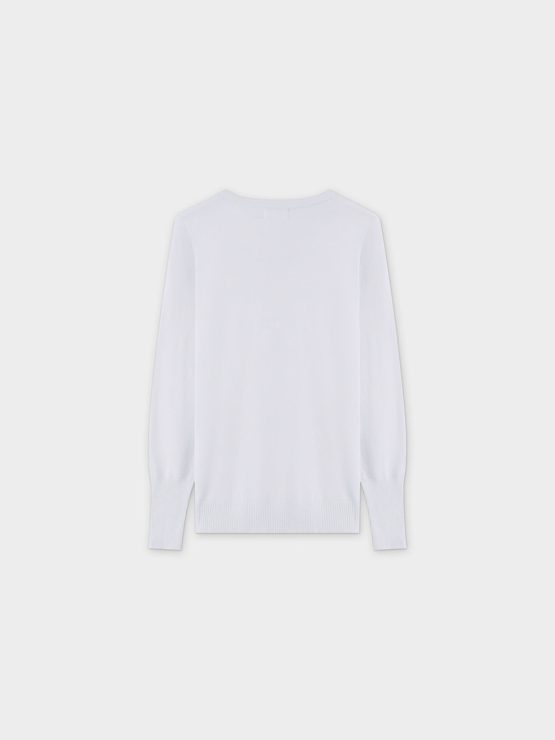 Basic Crew Sweater LS-White