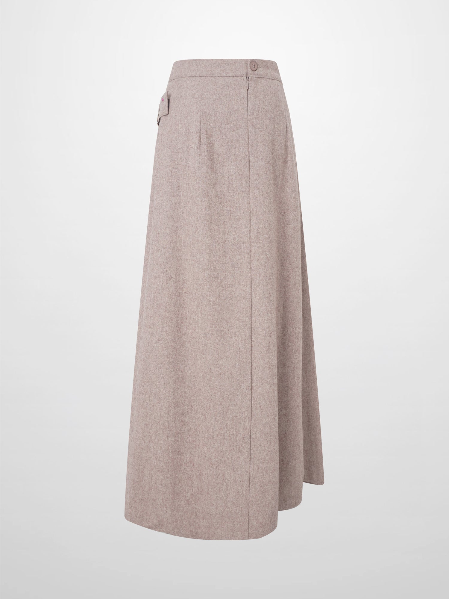 Buckle Pleat Skirt - Warm Taupe