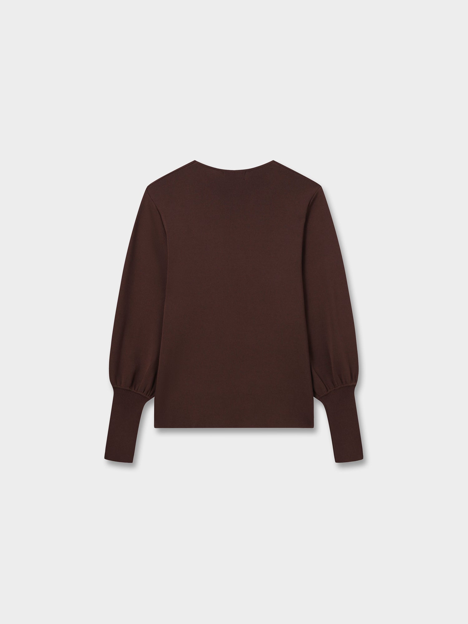 High Cuff Sweater-Brown