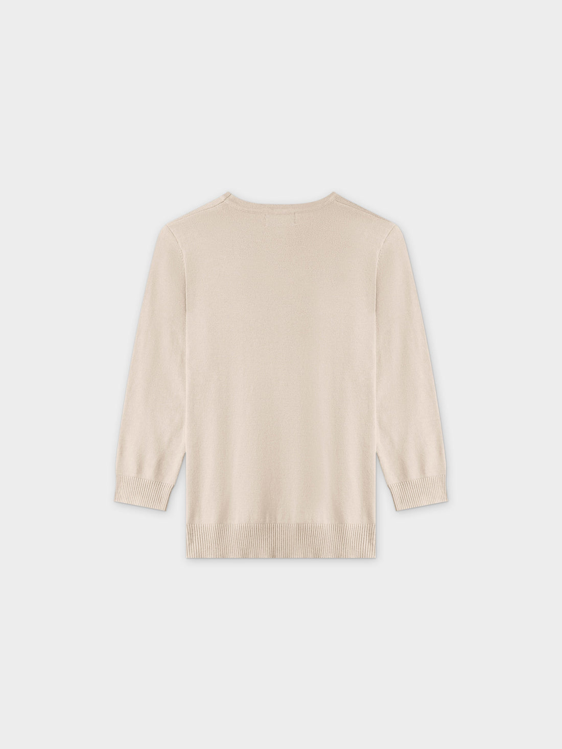 Basic Crew Sweater 3Q-Ivory