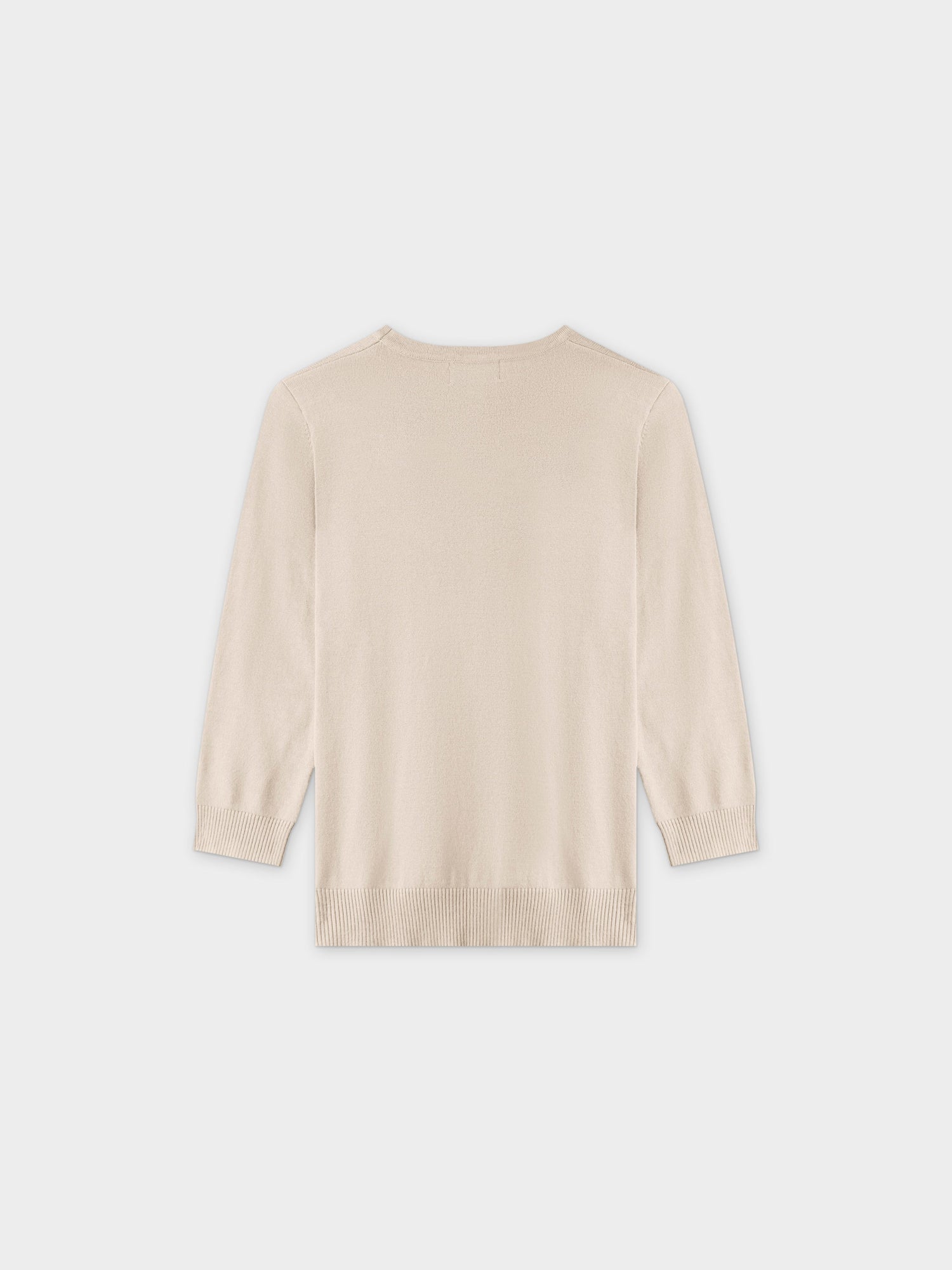 Basic Crew Sweater 3Q-Ivory